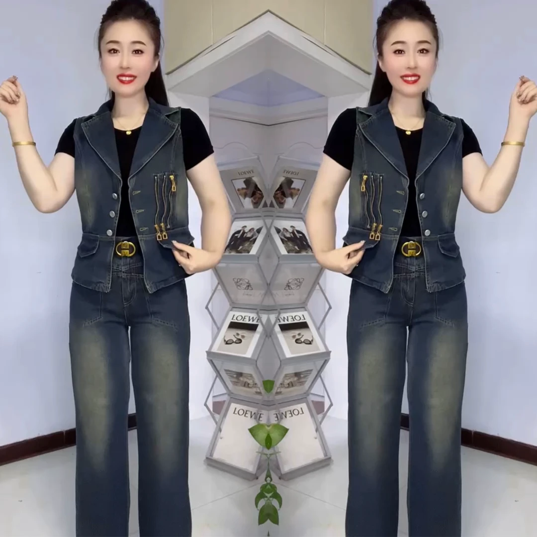 牛仔马甲女款外穿爆款2025春秋新款百搭洋气时髦马夹网红款气质潮