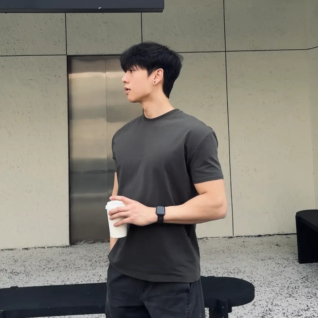 BEESTRONG春夏显型版纯色32支重磅索罗娜运动休闲圆领T恤Sorona