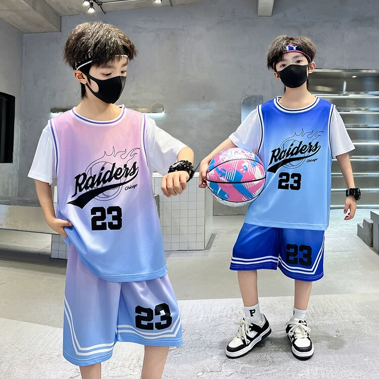 儿童篮球服男童夏装短袖套装男孩夏季运动定制球衣小学生比赛队服