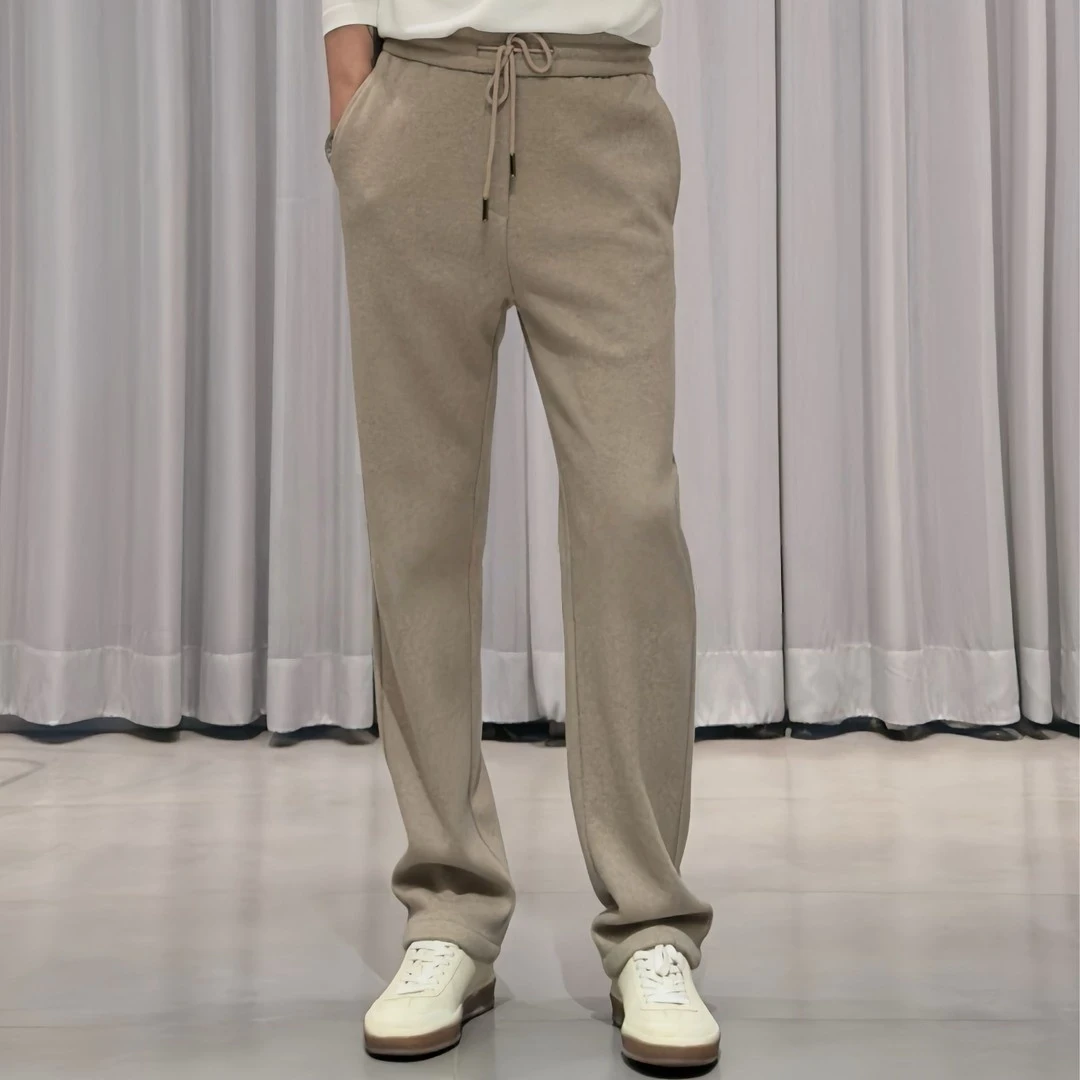 高级感老钱风男装轻奢男士直筒休闲裤百搭男款宽松休闲直筒裤男裤