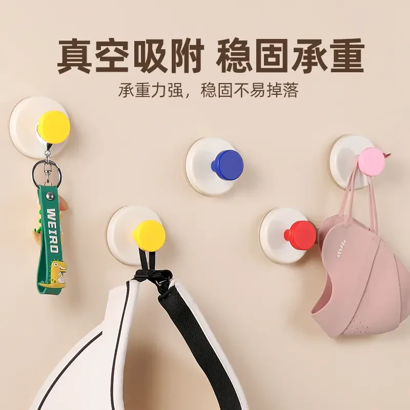 可拆卸多巴胺吸盘挂钩玄关强力吸盘式免打孔房间室内壁挂式置物架