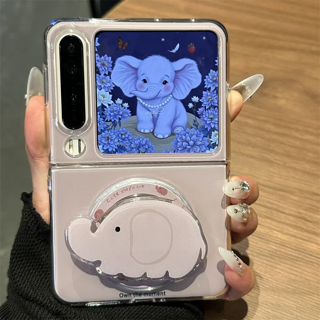 小飞象灰色磁吸支架适用华为purax手机壳pocket2小米mixflip2