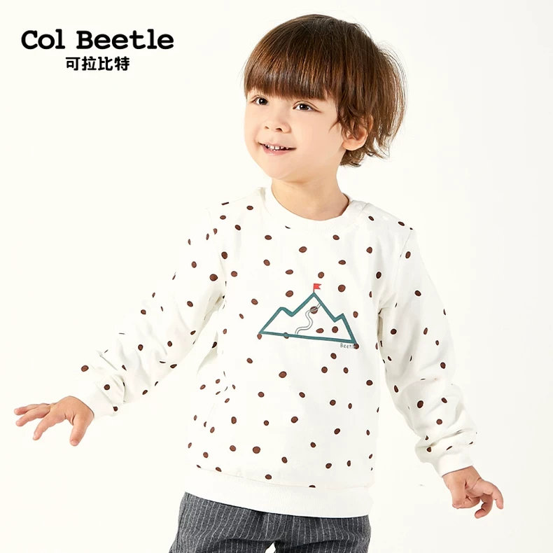 可拉比特童装男童冬季男童纯棉波点卫衣FL0434207