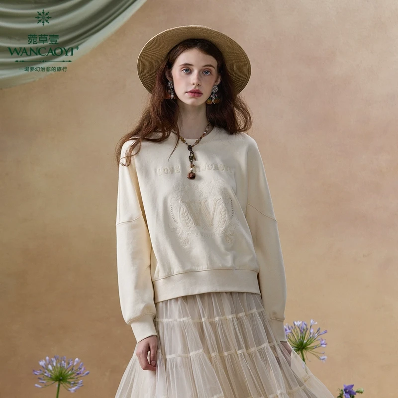 【商场同款】【情调文艺】菀草壹2025春季新款卫衣E06230511