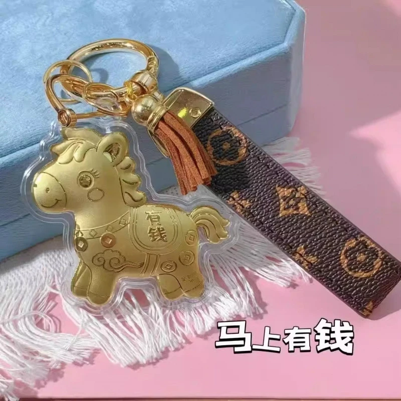精美马上有钱祝福钥匙扣爆款包包挂件可爱风格手机链挂饰送礼佳品
