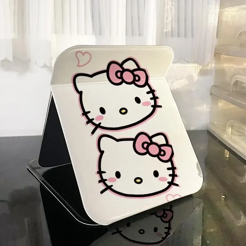 【升级版加厚】简约镜子hello kitty猫折叠化妆镜随身携带小镜子