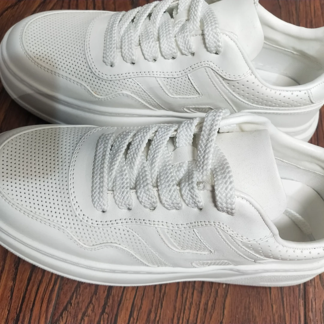 头层牛皮男士夏季透气百搭运动板鞋小白鞋