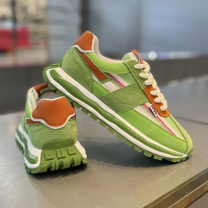 时尚男鞋2025年春季新款舒适透气运动休闲风板鞋百搭阿甘鞋男