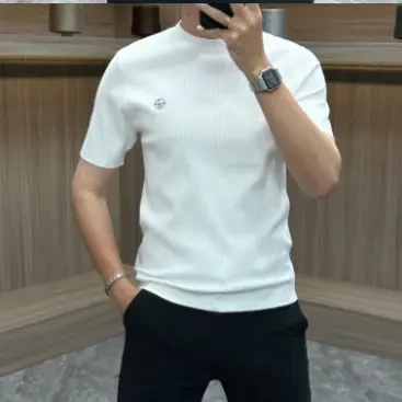 【断码清】弹力毛衣针织修身百搭圆领短袖纯色针织衫111