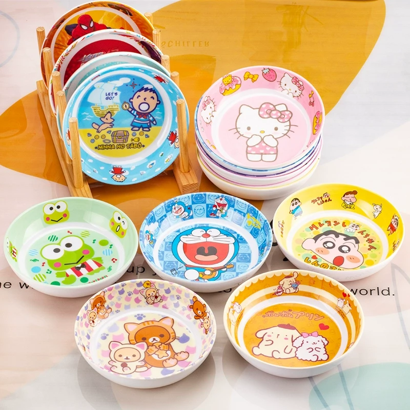 【5寸圆碟】创意卡通仿瓷耐摔家用简约可爱小圆碟