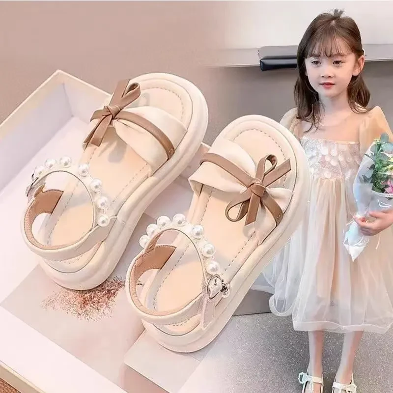 2025新款图腾公主鞋鞋子时装凉鞋凉鞋校园凉鞋女小女孩软底夏季