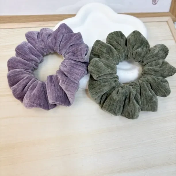 点点原创秋冬金丝绒布艺发圈女高弹力皮筋丸子头马尾发绳发饰A67