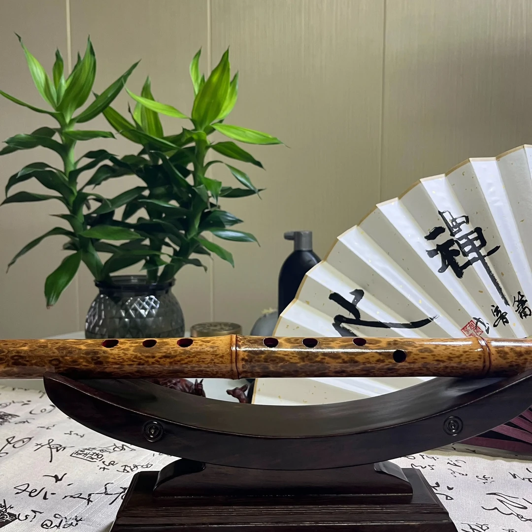 【午月箫客】红湘妃竹收藏级F调大漆洞箫