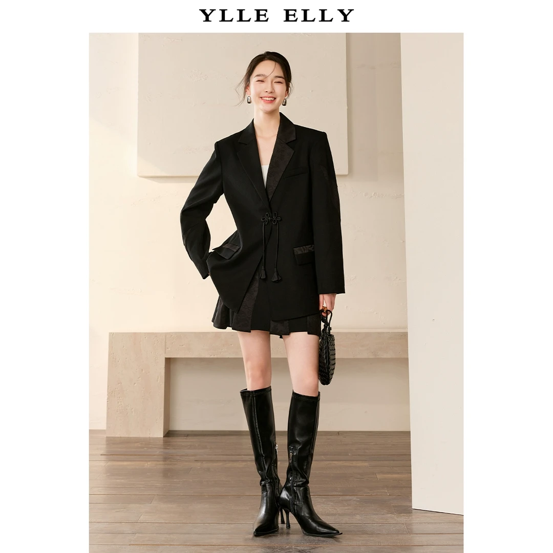 西装外套绵羊毛时尚休闲气质宽松国风西服上衣Y423308170