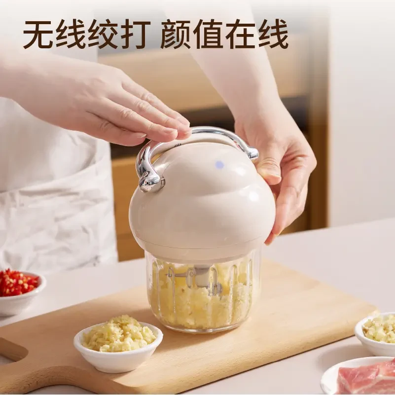 千姑娘电动打蒜器蒜泥神器家用绞肉机小型多功能绞肉绞馅蒜蓉机
