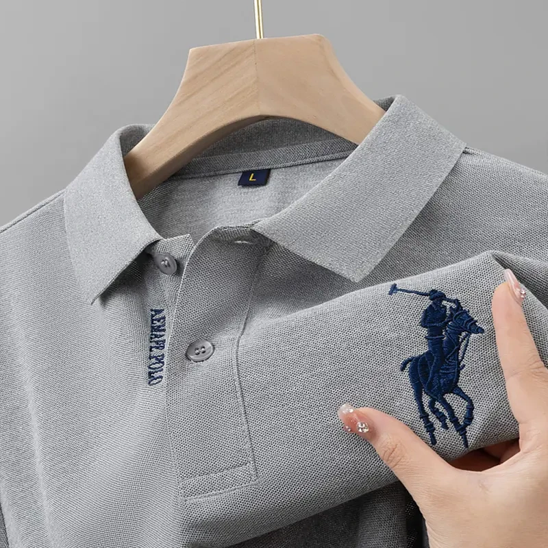 【保罗专柜品质】polo衫男士男装短袖T恤轻奢刺绣上衣翻领