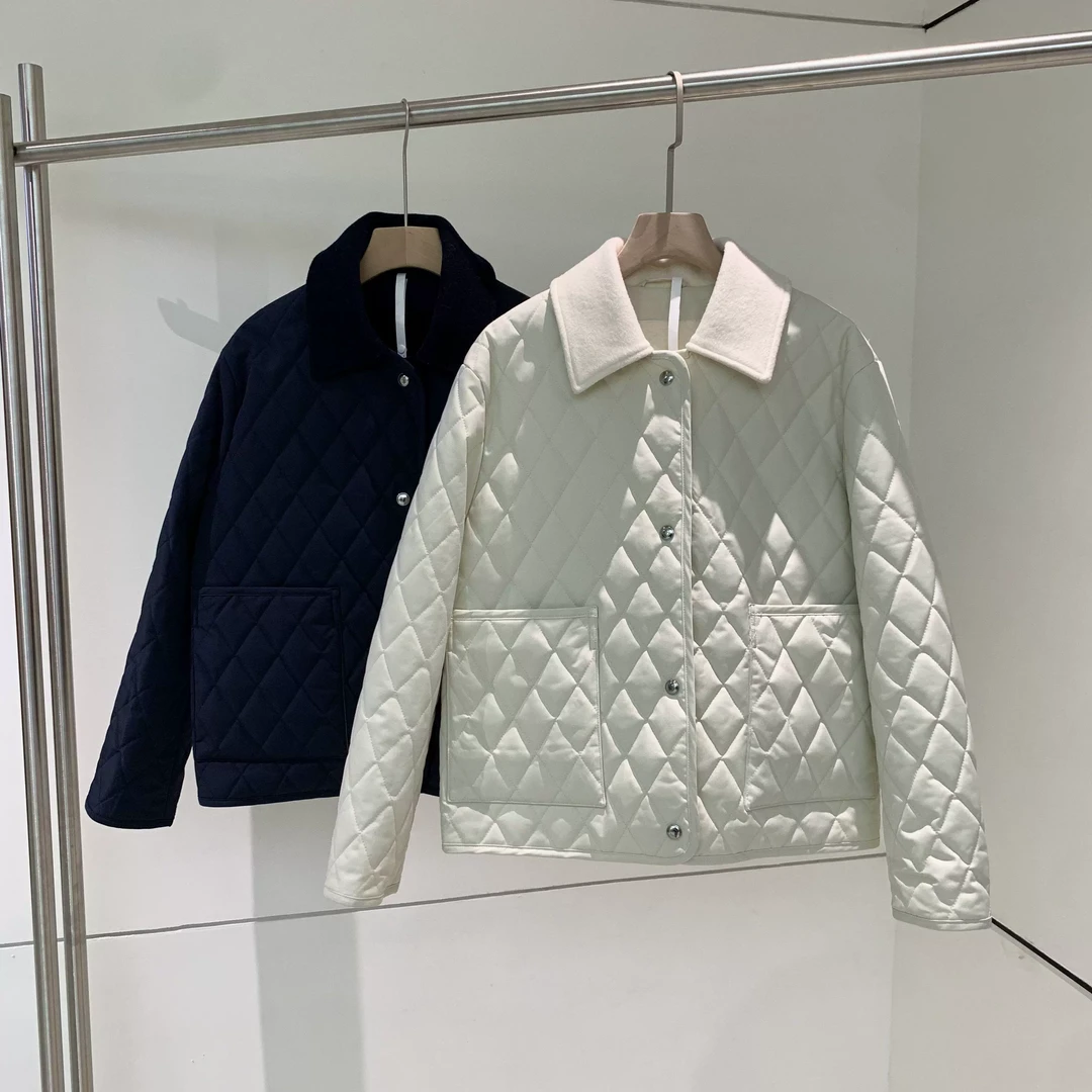 1-19 G1104 双面穿菱形绗缝夹克外套WT