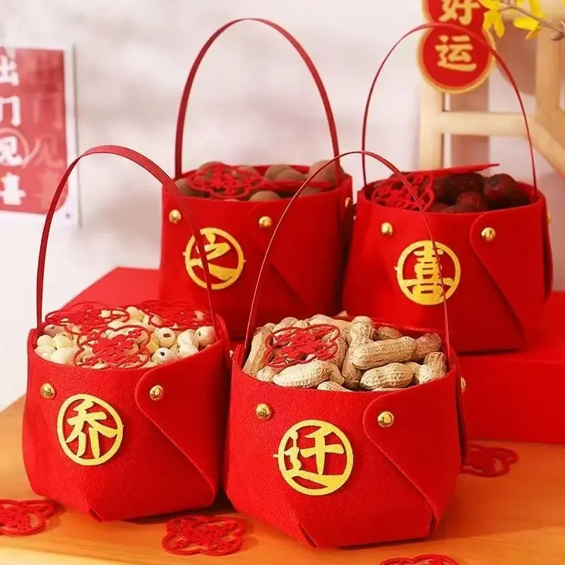 乔迁之喜搬家入宅布置装饰果篮新居入户仪式手提蓝子礼物摆件用品
