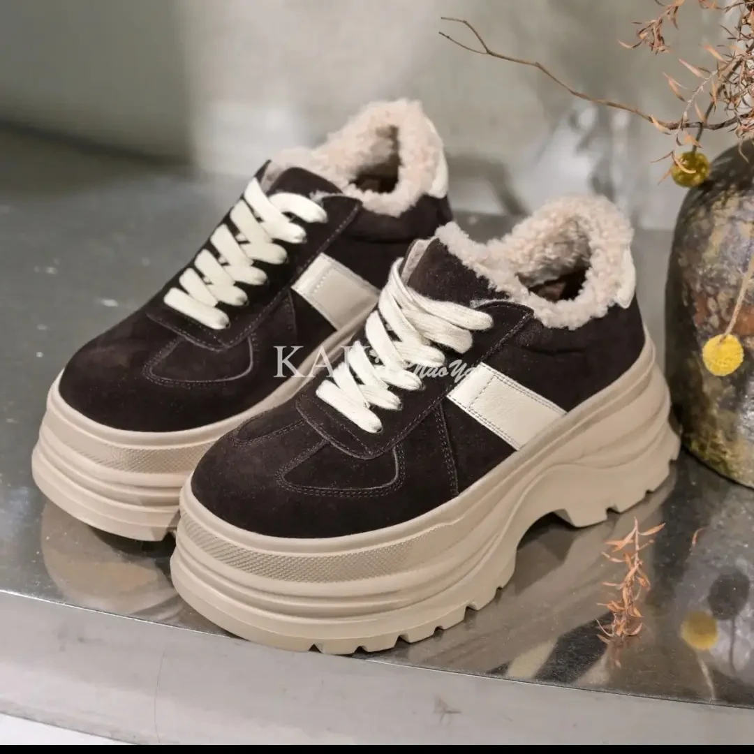 KAKA NUOYA 卡卡诺亚 2597  时尚舒适厚底加绒板鞋