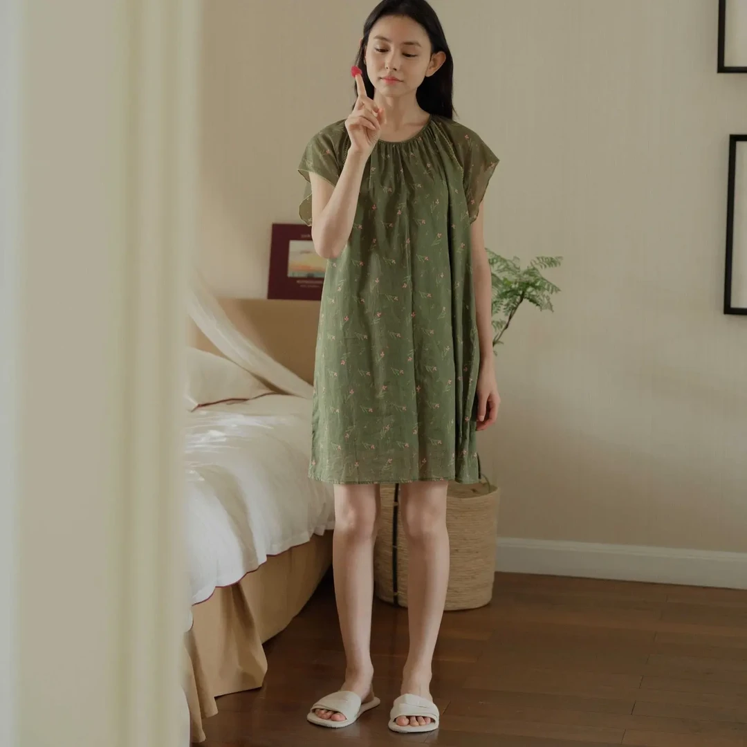 《蟲子姐姐专属》朵朵可可 251-048 女春夏睡裙女家居服中长款睡衣