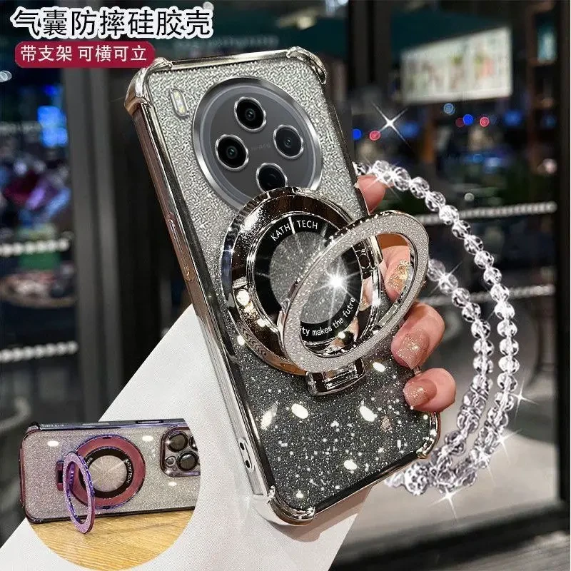 适用vivoY500Pro手机壳V2516A轻奢女款闪粉四角气囊防摔带镜头膜.