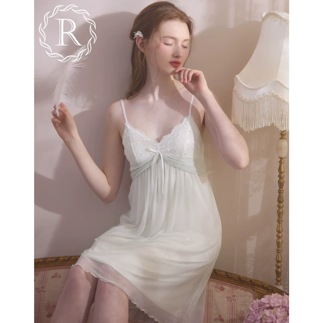 RoseTree吊带睡裙女款夏季蕾丝甜美性感纯欲风睡衣2025新款带胸垫