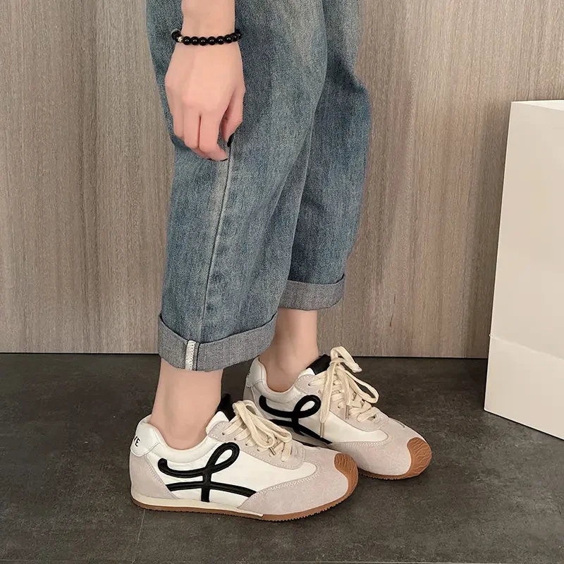 春季新款阿甘女鞋2025丑萌德训鞋防滑百搭厚底鞋子单鞋韩版时尚