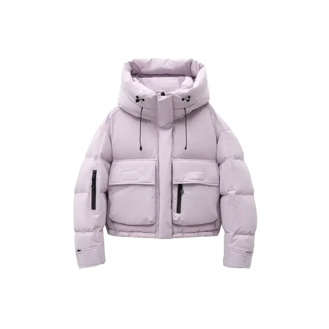 【杭州老板娘原创】新短款户外泡芙90白鸭绒羽绒服322