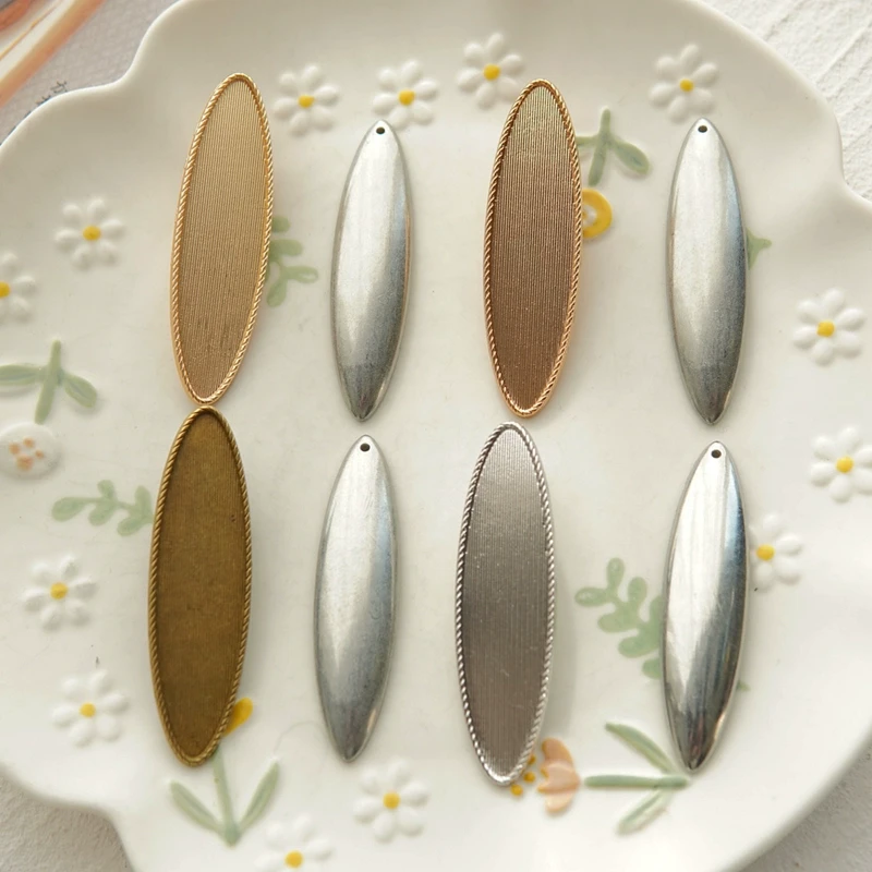 晗颖手工 玩偶模板宋锦蓝染刺绣配件新中式底托发夹发饰包布金属