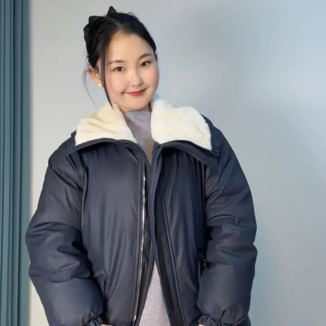939加绒加厚款女士厚款长袖短款百搭常规款宽松