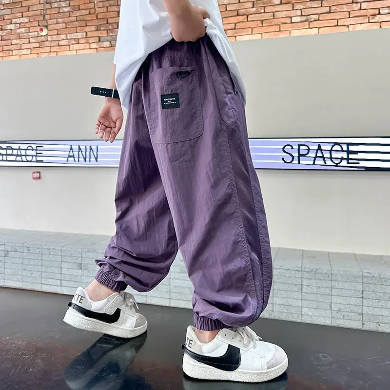 儿童装男童薄款裤子休闲裤夏装2025新款中大童夏季运动夏款速干裤