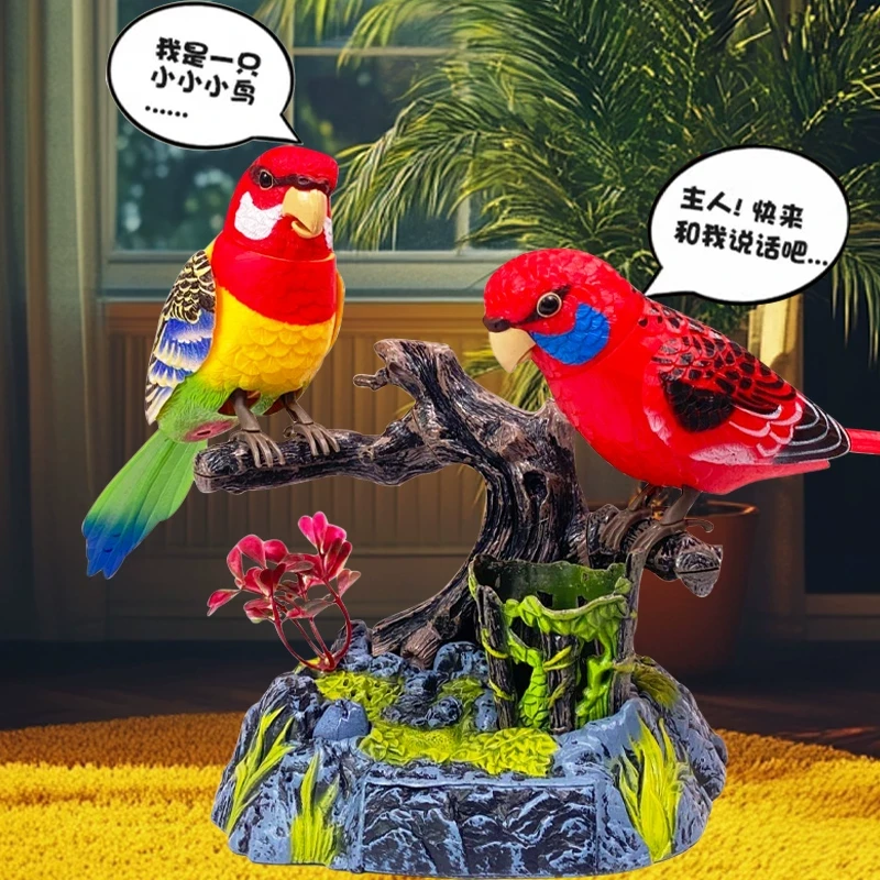 仿真鹦鹉会说话的小鸟玩具鸟笼儿童笼子电动老人家解闷神器老年人