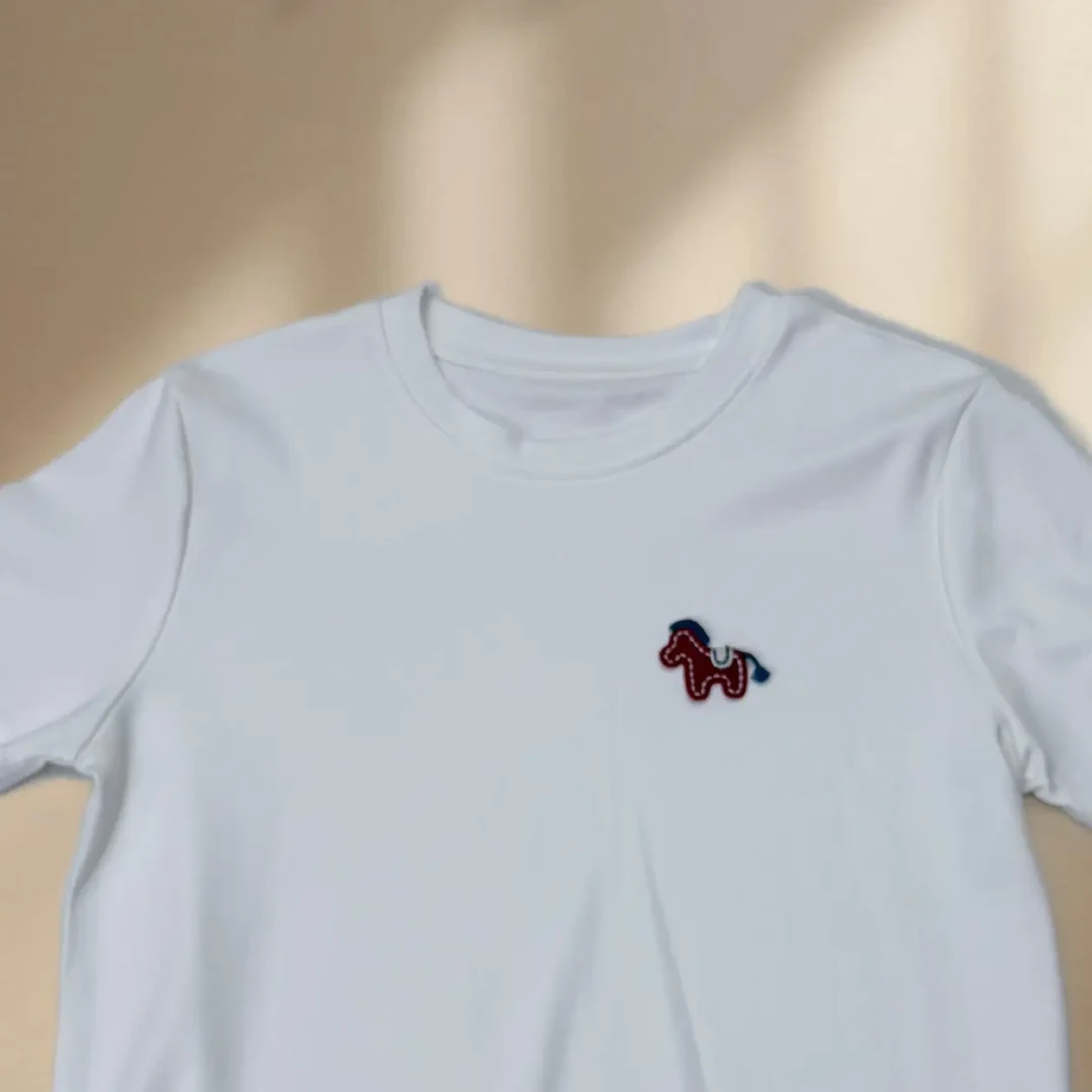 卡通印花双面棉短袖T恤女时尚显瘦减龄百搭打底衫上衣