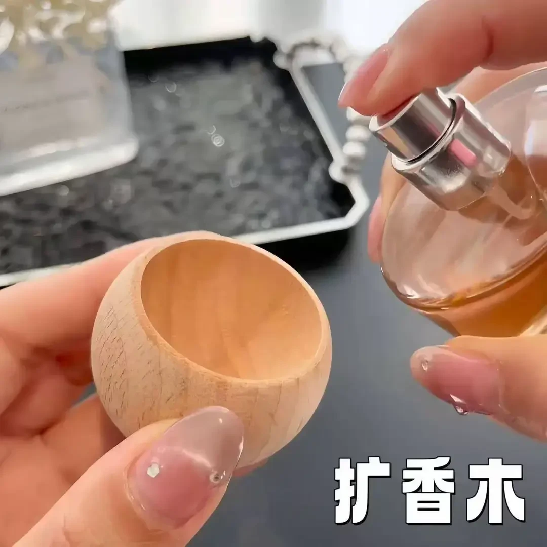 不倒翁扩香木圆形精油扩香香薰散香办公室家用卧室扩香器摆件m