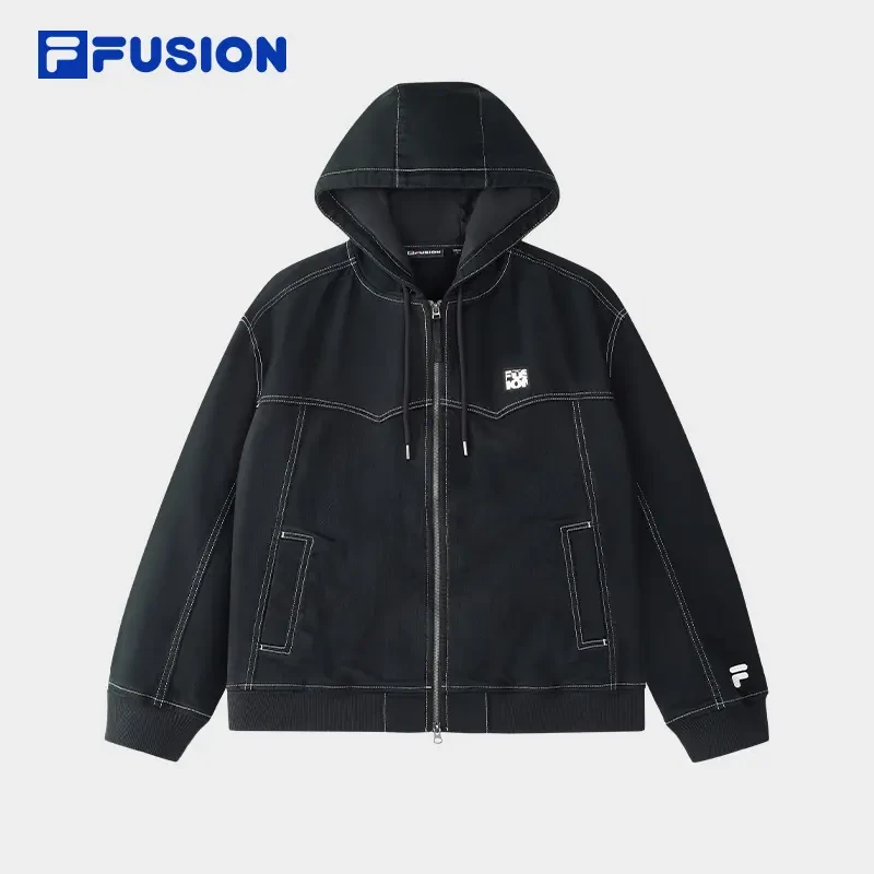 FILA斐乐潮牌正品男装春季休闲宽松百搭工装风梭织外套T11M513703