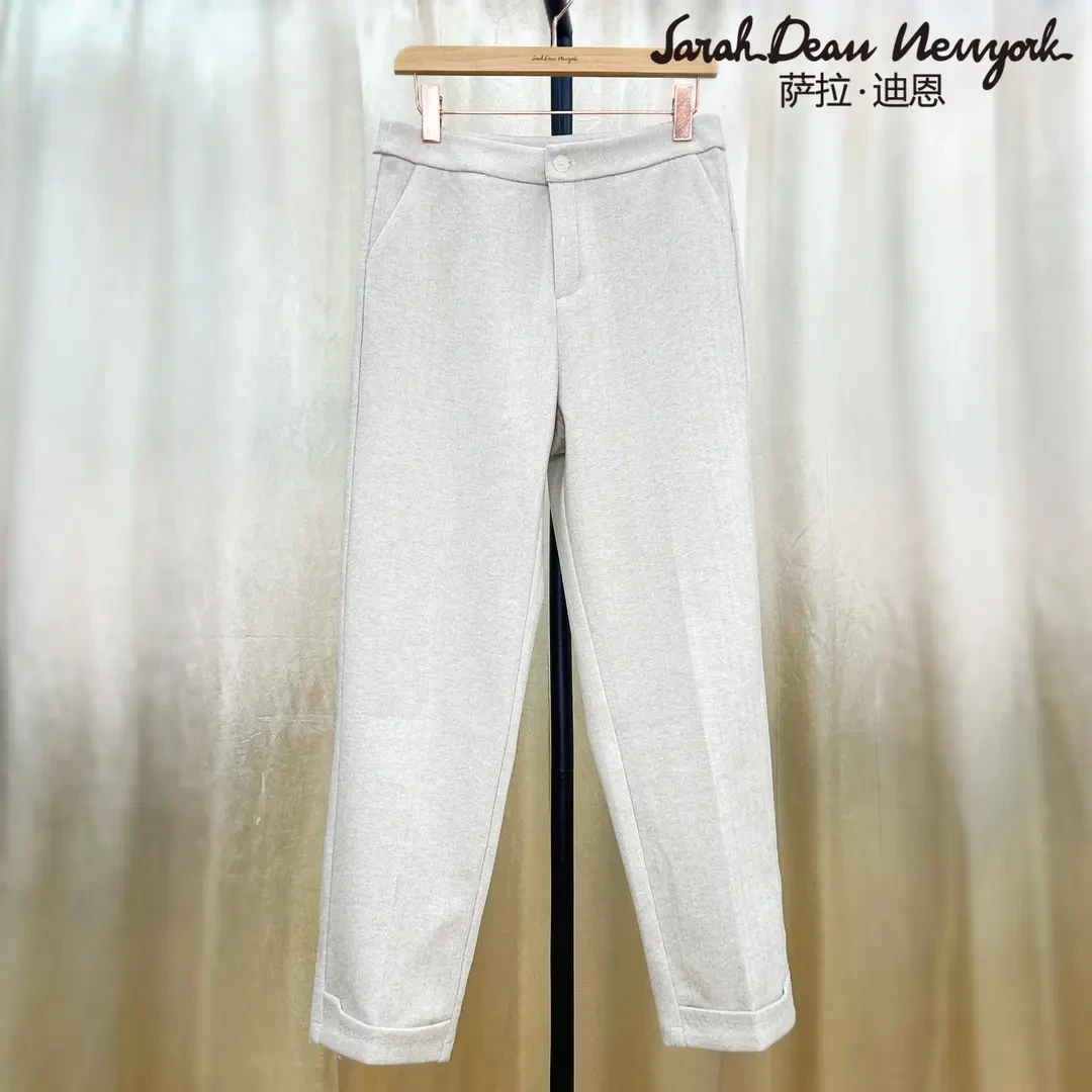 【萨拉迪恩】秋冬显瘦小西裤舒适锥形裤时尚百搭纯色简约秋冬长裤女