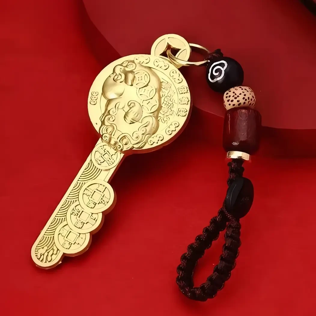 2025蛇年开库金钥匙银钥匙 寓意挂饰挂件 汽车挂件