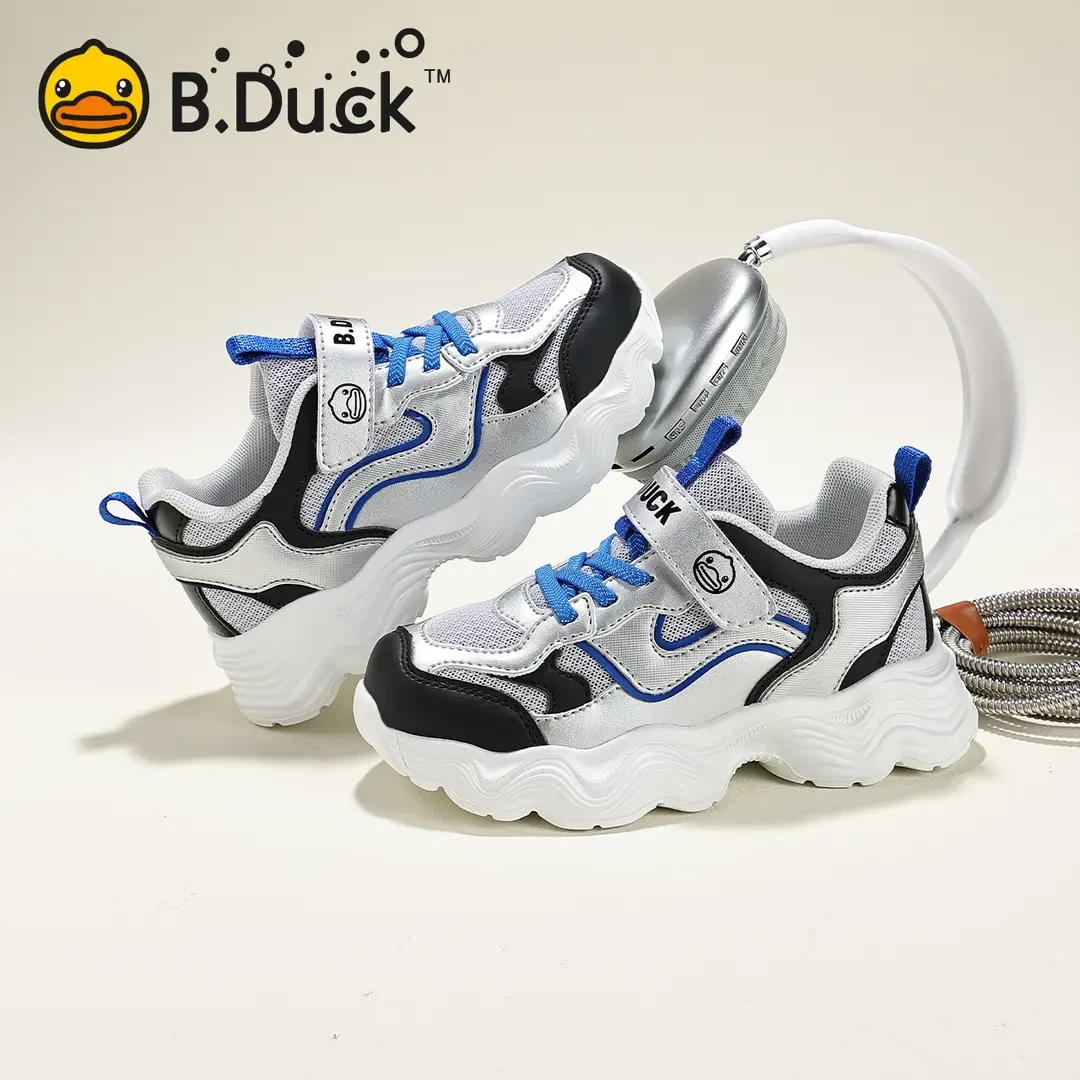 B.Duck小黄鸭运动鞋2025春季新款男女童时尚运动鞋户外 B1686823