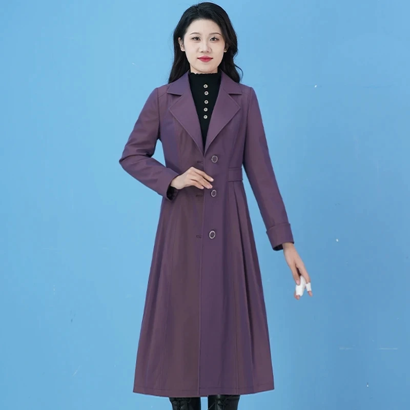 拉夏贝尔杭州意法风衣外套女春装2025新款今年流行爆款贵夫人大衣