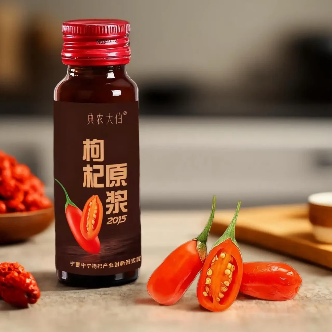 有机鲜枸杞原浆鲜果鲜榨宁夏中宁头茬大果红枸杞原浆