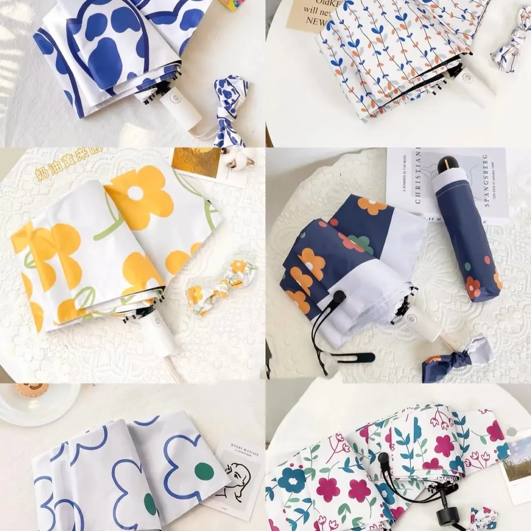 遮阳伞便携晴雨伞外单品牌清仓纯色三折五折（500-510）