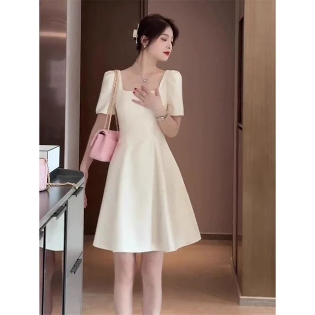 哥弟阿玛施正品2025夏季新款法式高级感小个子a字裙收腰显瘦小香