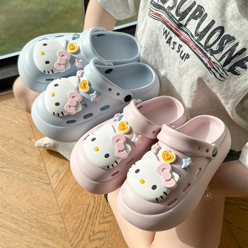 新款夏季防臭轻便耐磨简约增高鞋EVA材质洞洞鞋室内拖鞋女鞋鞋子