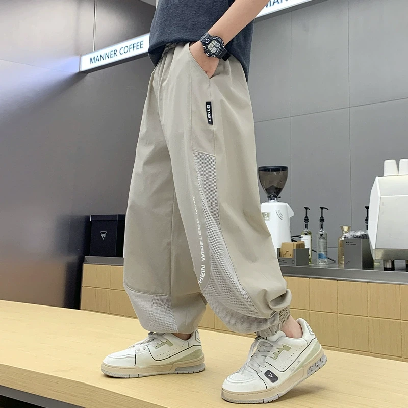 男童裤子夏季薄款2025新款儿童夏款速干裤大童夏装短裤透气宽松潮