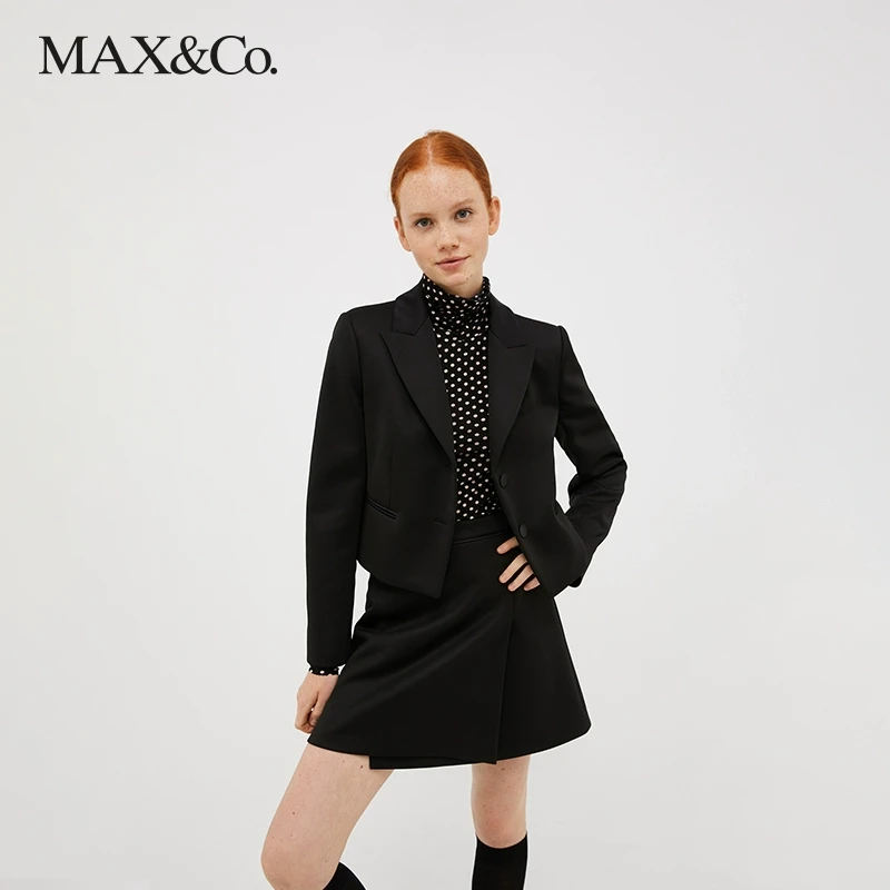MAX&Co.春夏 短款平纹针织西装外套7911013003