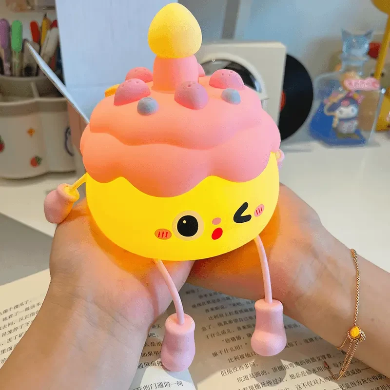 生日蛋糕小夜灯充电卧室床头拍拍灯礼物送女生男生闺蜜高颜值可爱