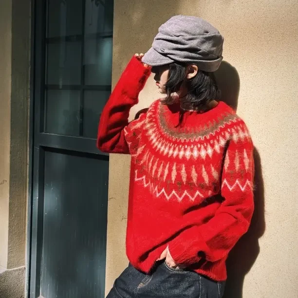 Victorai｜费尔岛｜复古提花套衫｜0125220