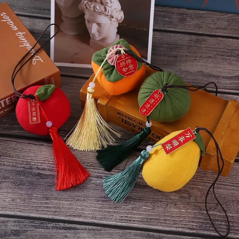 映调香包清新香囊柿柿如意手工制作布艺挂件车载衣橱挂饰艾草囊