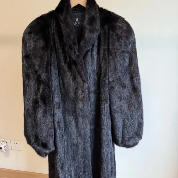 中古皮草 中长款黑貂 9891