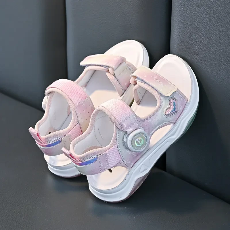 女童凉鞋夏季2025儿童软底防滑中大童小女孩沙滩鞋小童时尚童鞋